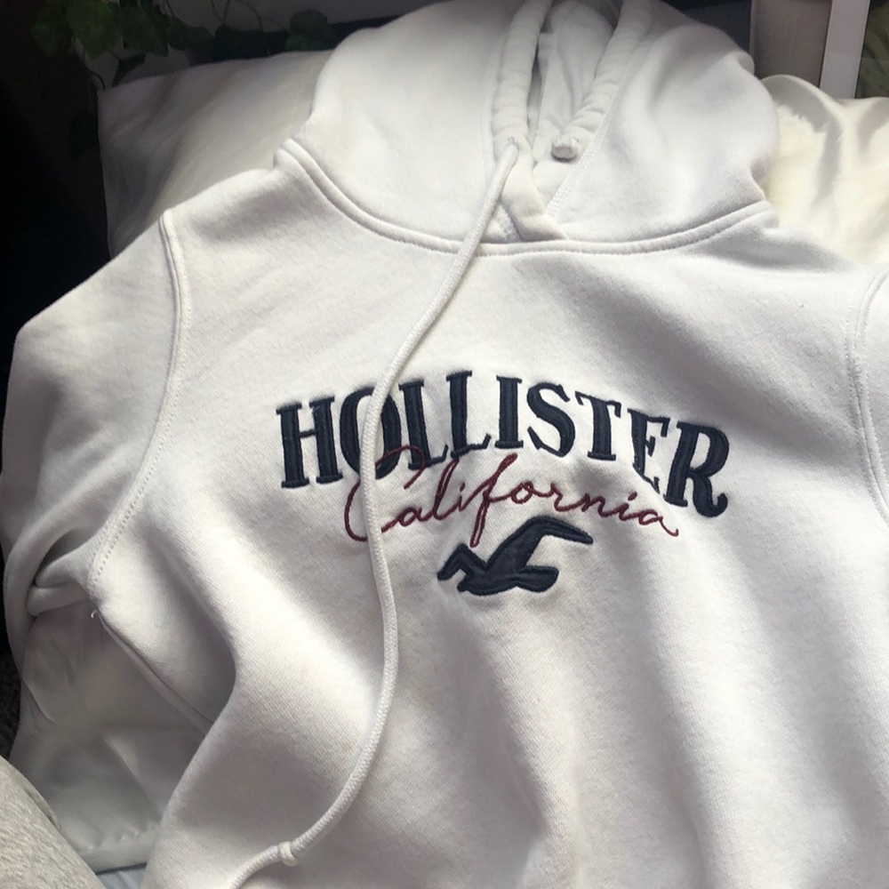 A Hollister white sweatshirt!